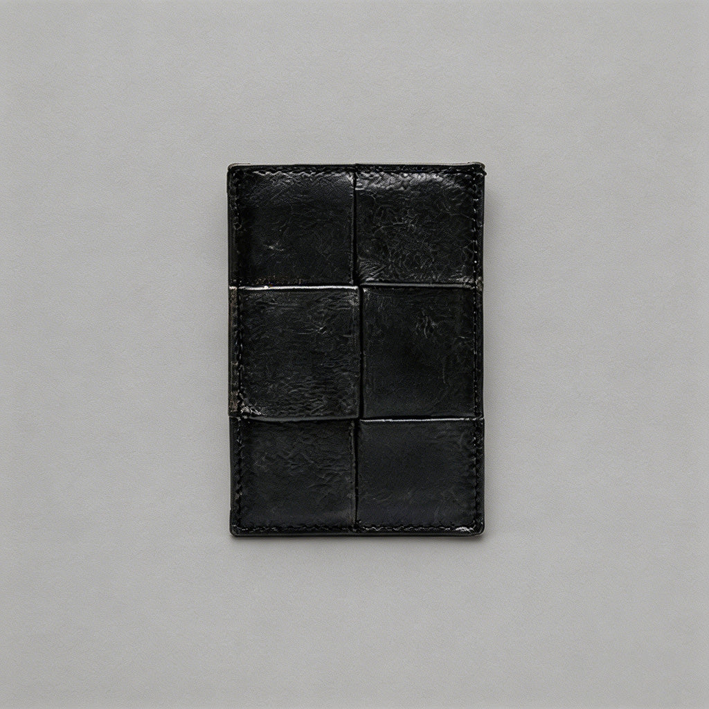 Woven Leather Card Holder