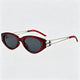 Wine Red Frame / Silver Temples / Gray Lenses / One Size