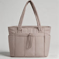 Multi-Pocket Quilted Tote Bag - Shopdayla Wholesale - #6898