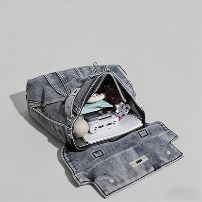 Vintage Washed Denim Convertib - Shopdayla Wholesale - #4562