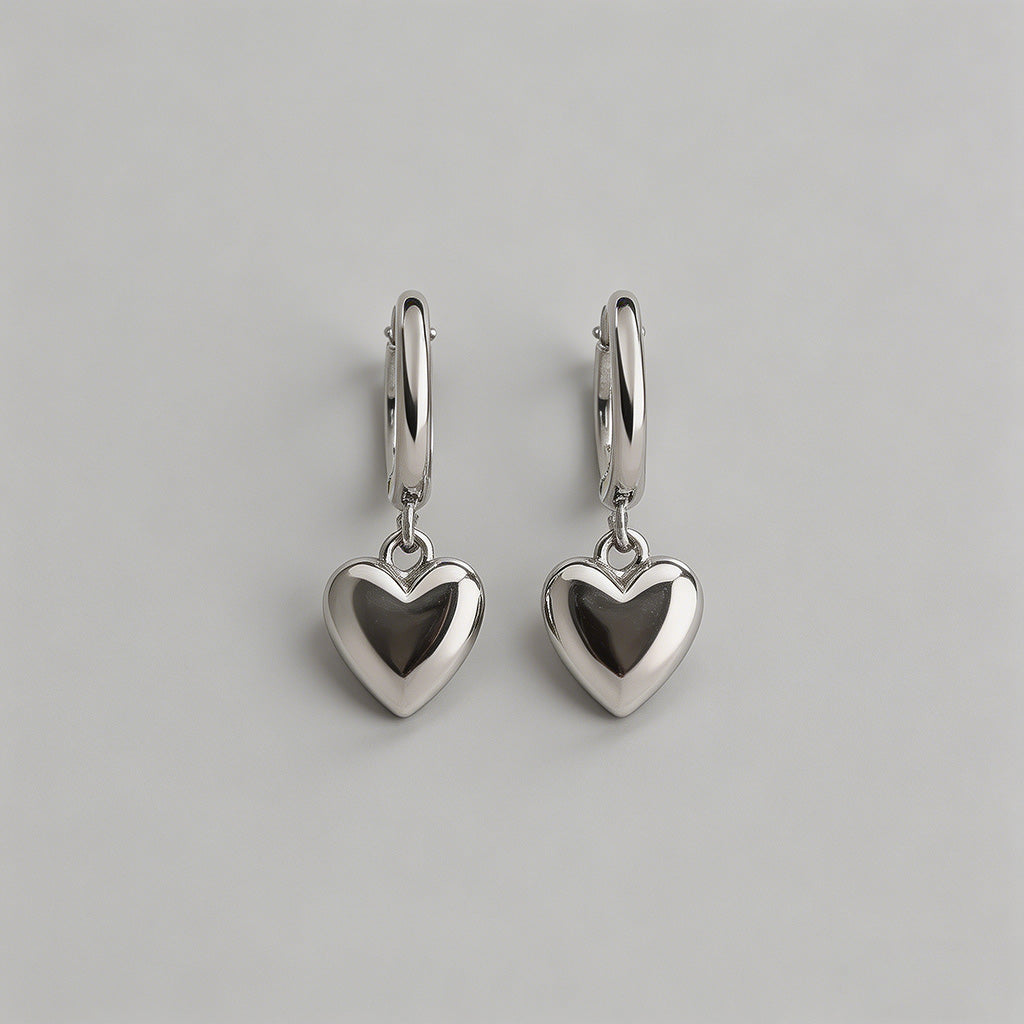 Silver Huggie Hoop Earring - Shopdayla Wholesale - #8066