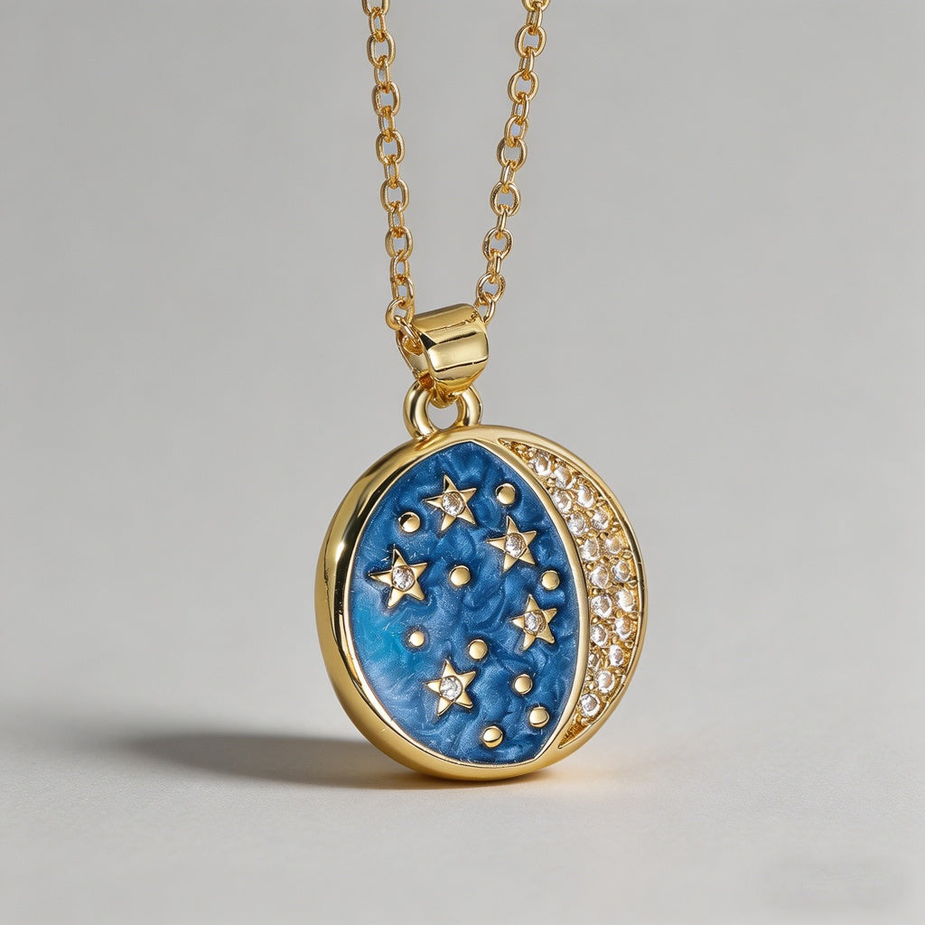 Celestial Sun Moon Star Enamel - Shopdayla Wholesale - #9714