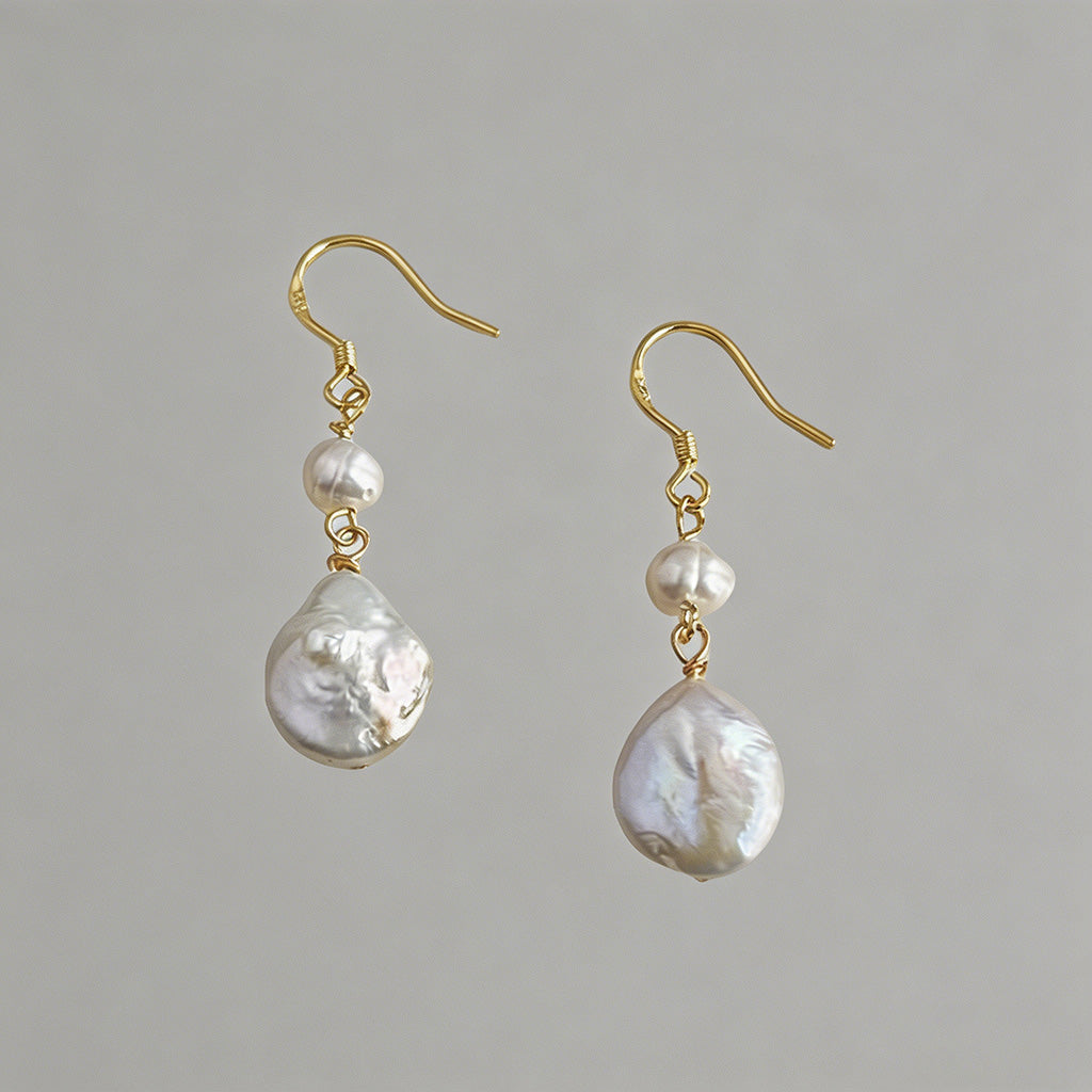 Vintage Baroque Pearl Drop Ear - Shopdayla Wholesale - #5154