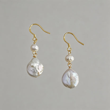 Vintage Baroque Pearl Drop Ear - Shopdayla Wholesale - #5154