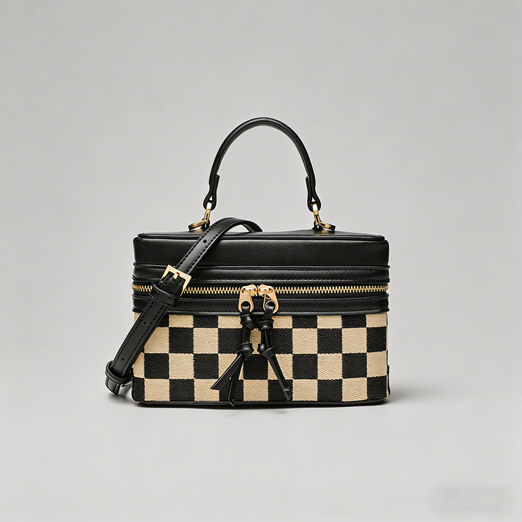 Canvas & Leather Boxy Crossbod - Shopdayla Wholesale - #5874