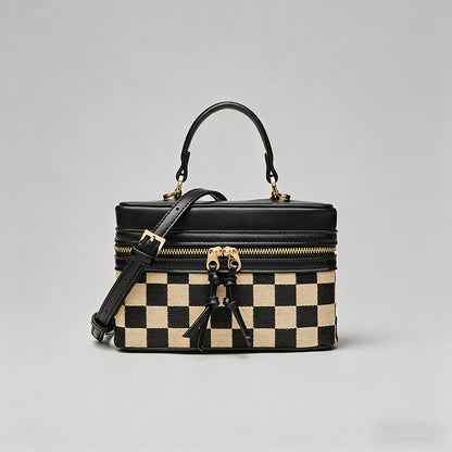 Canvas & Leather Boxy Crossbod - Shopdayla Wholesale - #5874