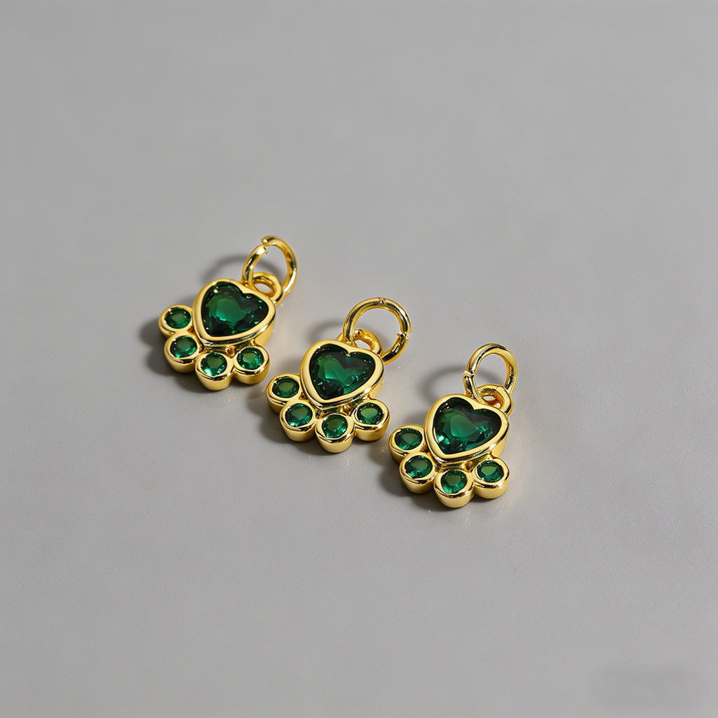 18K Gold Plated Cat Paw Heart - Shopdayla Wholesale - #3314