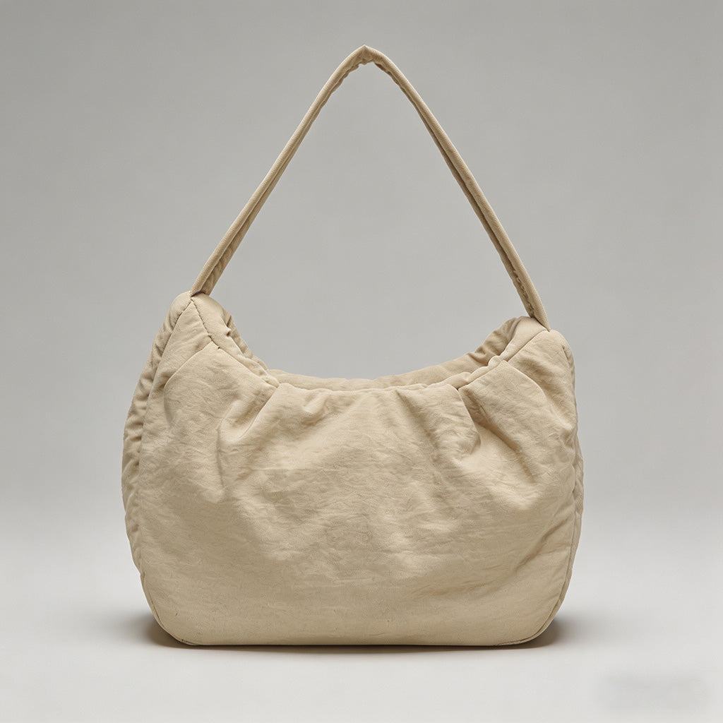 Soft Nylon Ruched Hobo Shoulde - Shopdayla Wholesale - #5762