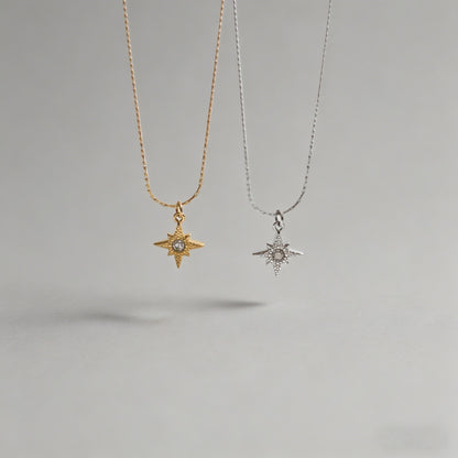 Textured North Star Pendant Ne - Shopdayla Wholesale - #8594