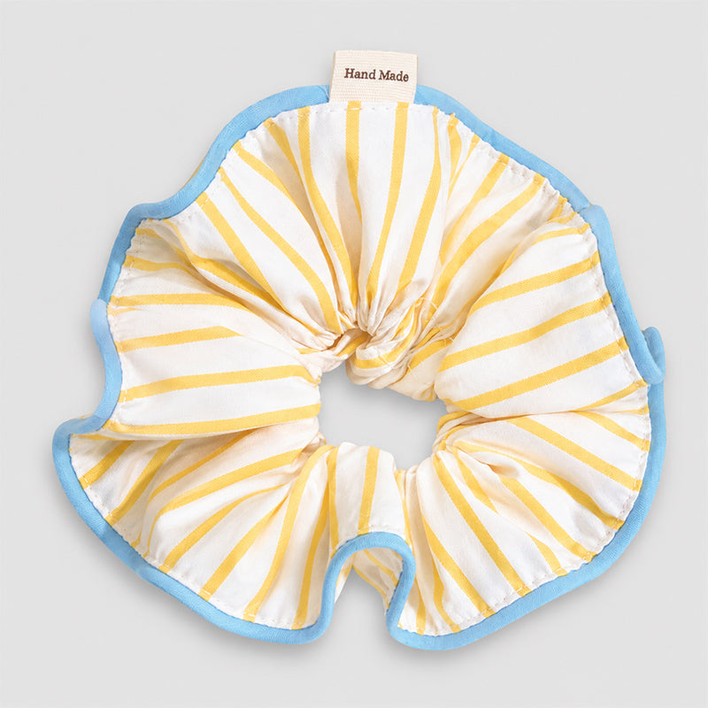 Striped Ruffle Hair Scrunchie - Shopdayla Wholesale - #3426