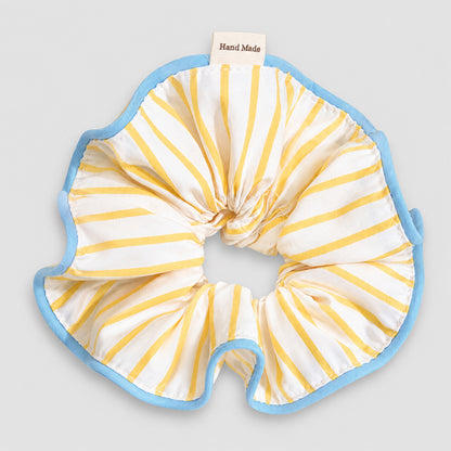 Striped Ruffle Hair Scrunchie - Shopdayla Wholesale - #3426