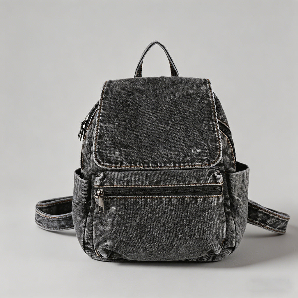 Washed Denim Backpack - Shopdayla Wholesale - #6914