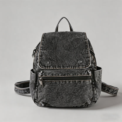 Washed Denim Backpack - Shopdayla Wholesale - #6914