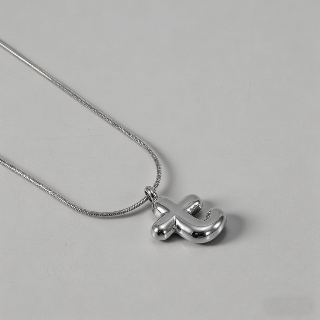 3D Bubble Letter Initial Neckl - Shopdayla Wholesale - #9122