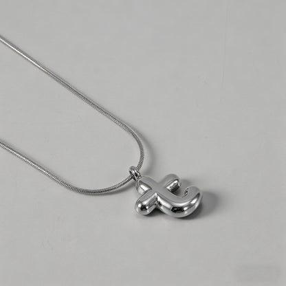 3D Bubble Letter Initial Neckl - Shopdayla Wholesale - #9122