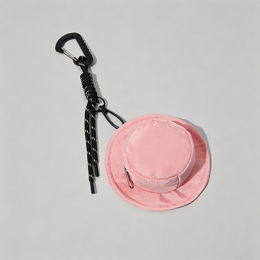 Bucket Hat Shaped Mini Hanging Pouch Charm