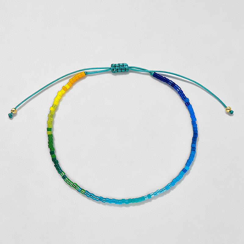 Gradient Rainbow Micro Beaded - Shopdayla Wholesale - #4178