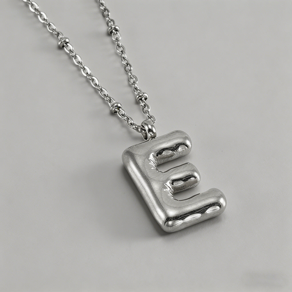 3D Bubble Letter Initial Neckl - Shopdayla Wholesale - #4210