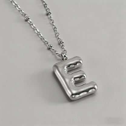 3D Bubble Letter Initial Neckl - Shopdayla Wholesale - #4210