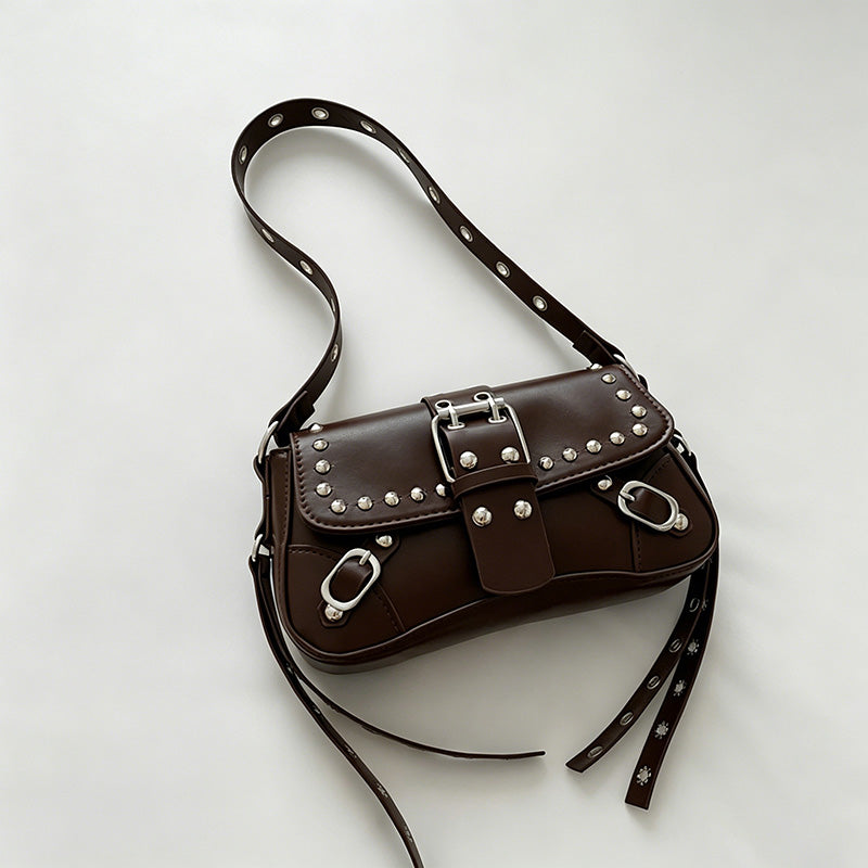 Studded Moto-Style Crossbody B - Shopdayla Wholesale - #8226