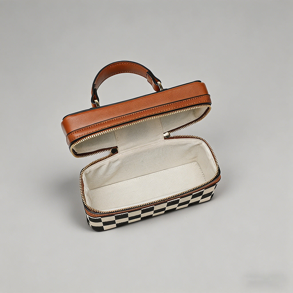Checkered Boxy Crossbody Bag