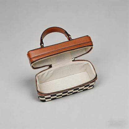Checkered Boxy Crossbody Bag - Shopdayla Wholesale - #4690