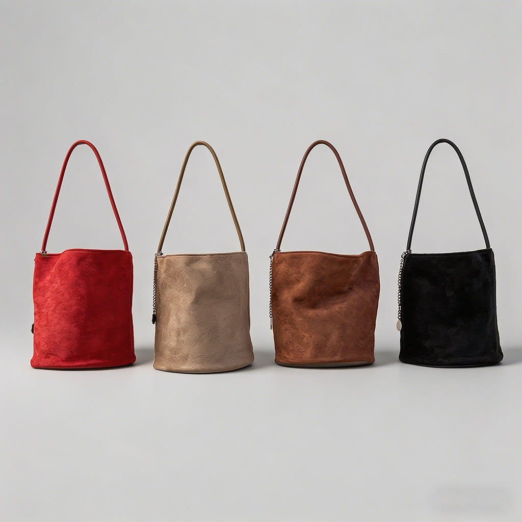 Faux Suede Mini Bucket Underar - Shopdayla Wholesale - #5122