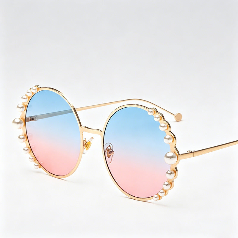 Round Pearl-Embellished Metal - Shopdayla Wholesale - #9090