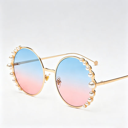 Round Pearl-Embellished Metal - Shopdayla Wholesale - #9090