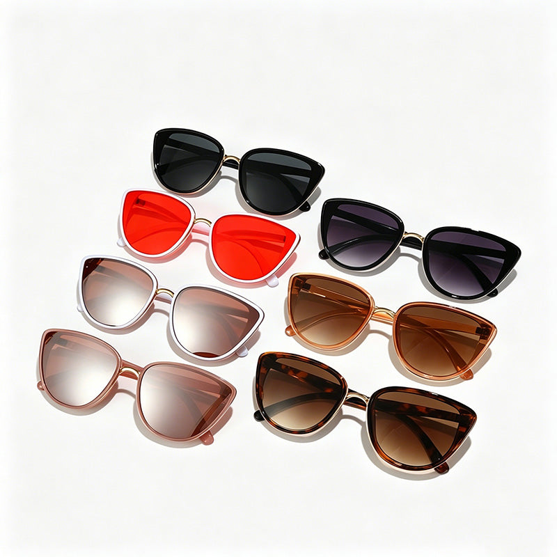 Cat Eye Gold Trim Sunglasses