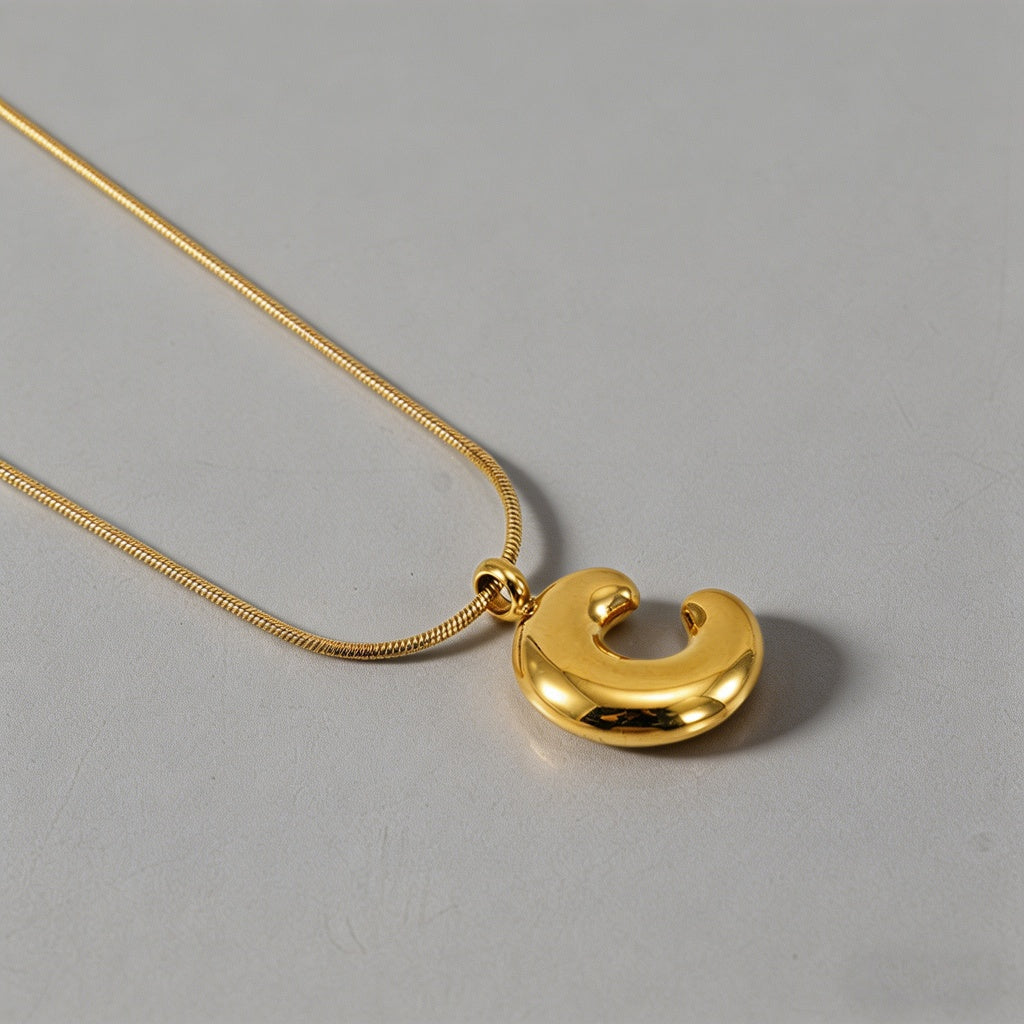 3D Bubble Letter Initial Neckl - Shopdayla Wholesale - #4386