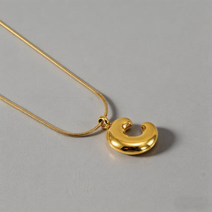 3D Bubble Letter Initial Neckl - Shopdayla Wholesale - #4386