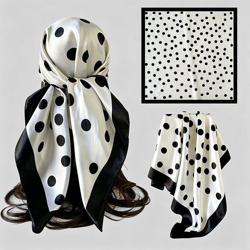 Classic Polka‑Dot Satin Square - Shopdayla Wholesale - #3938