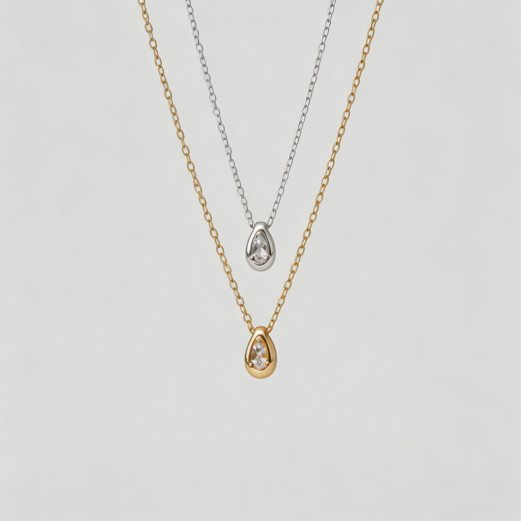 Teardrop Pendant Necklace - Shopdayla Wholesale - #7634