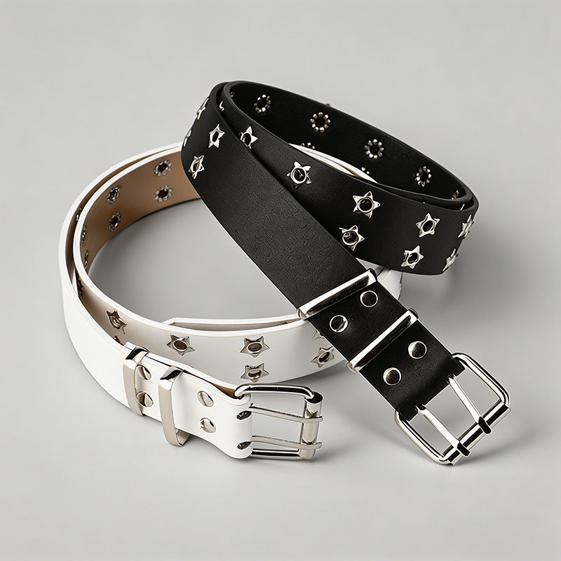 Punk Star Eyelet Belt - Shopdayla Wholesale - #7666
