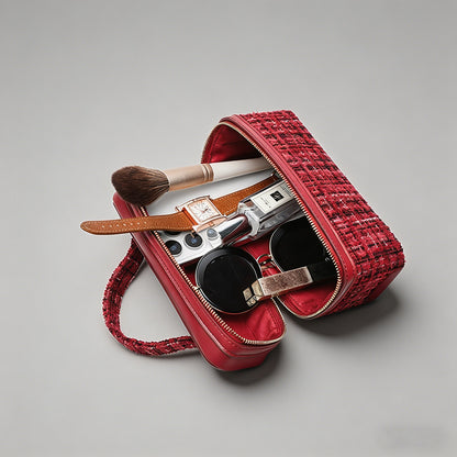 Tweed Vanity Case Crossbody Ba - Shopdayla Wholesale - #6994