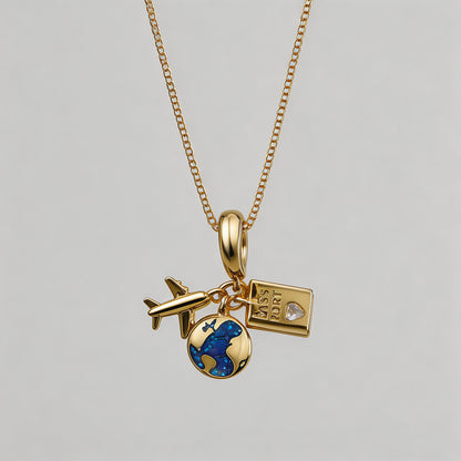 Whimsical Travel Charm Pendant - Shopdayla Wholesale - #6066