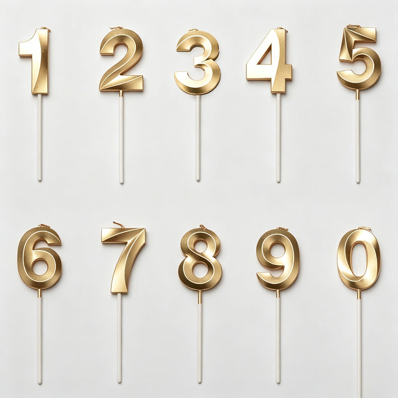 Metallic Finish Number Birthda - Shopdayla Wholesale - #1474