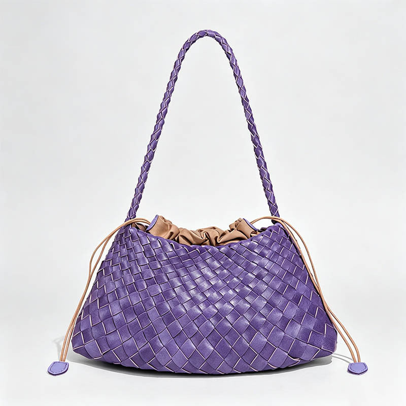 Hand‑Woven Drawstring Hobo Und - Shopdayla Wholesale - #0402