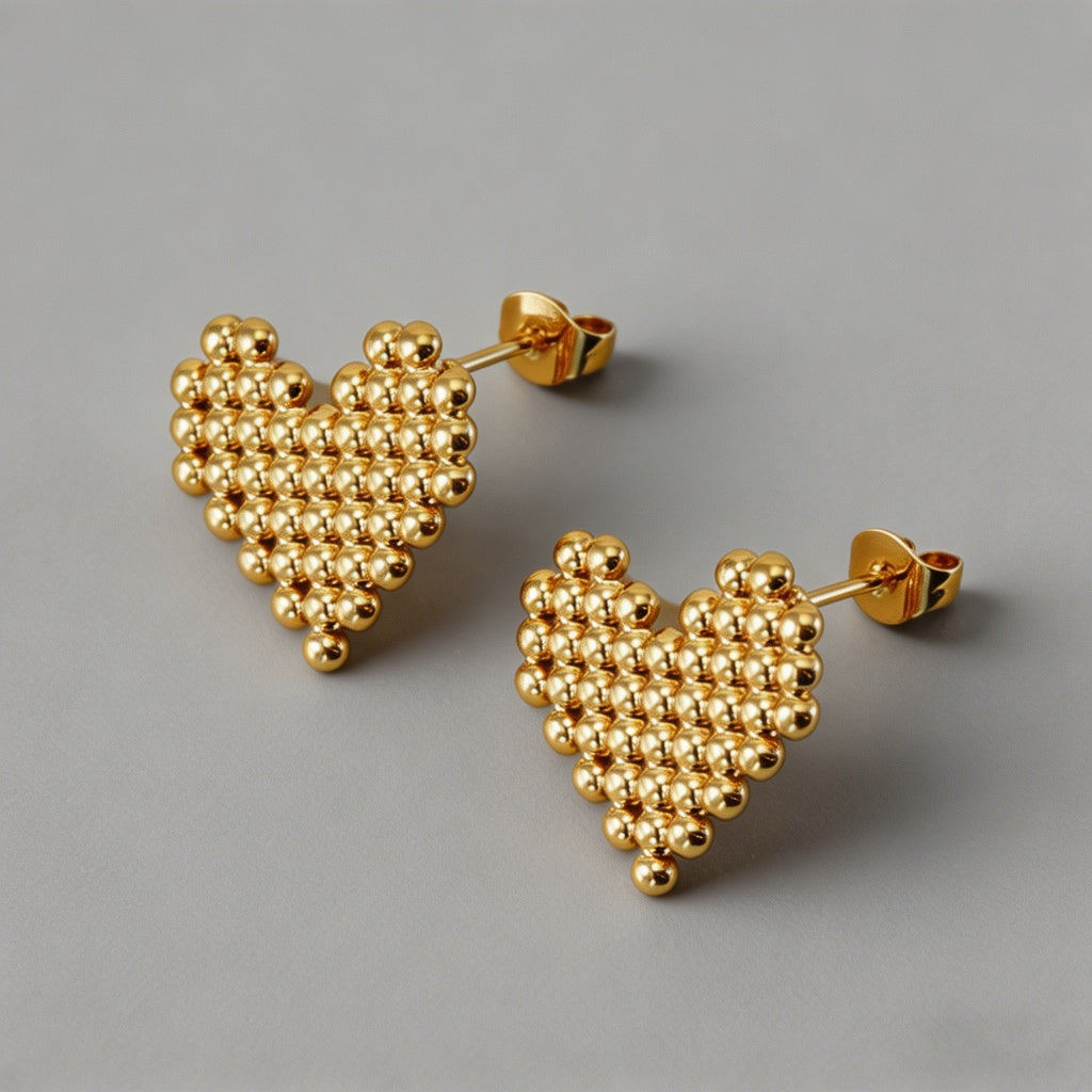 Geometric Beaded 18K Gold Plat - Shopdayla Wholesale - #4994