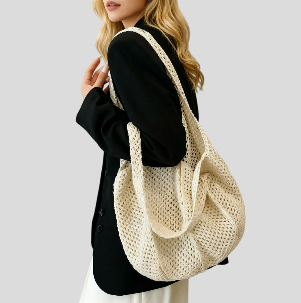 Handmade Crochet Mesh Tote - Shopdayla Wholesale - #5682
