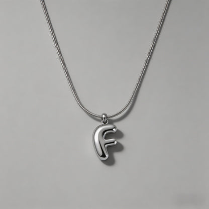 3D Bubble Letter Initial Neckl - Shopdayla Wholesale - #8050