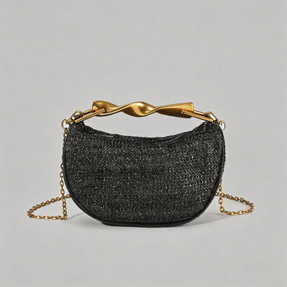 Vintage Straw Crescent Bag - Shopdayla Wholesale - #1426