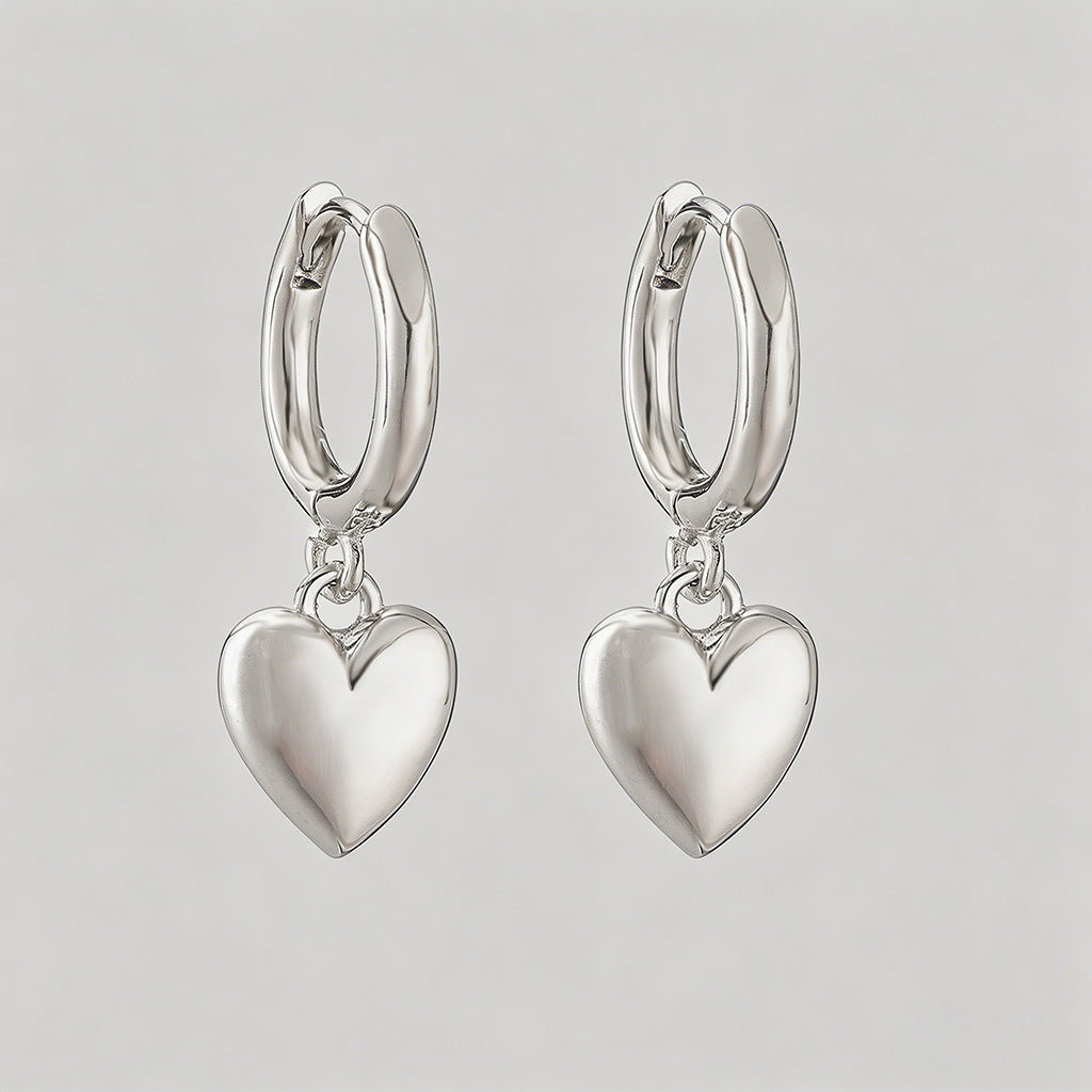 Silver Huggie Hoop Earring - Shopdayla Wholesale - #6370