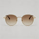 Gold Frame Champagne Lens / One Size