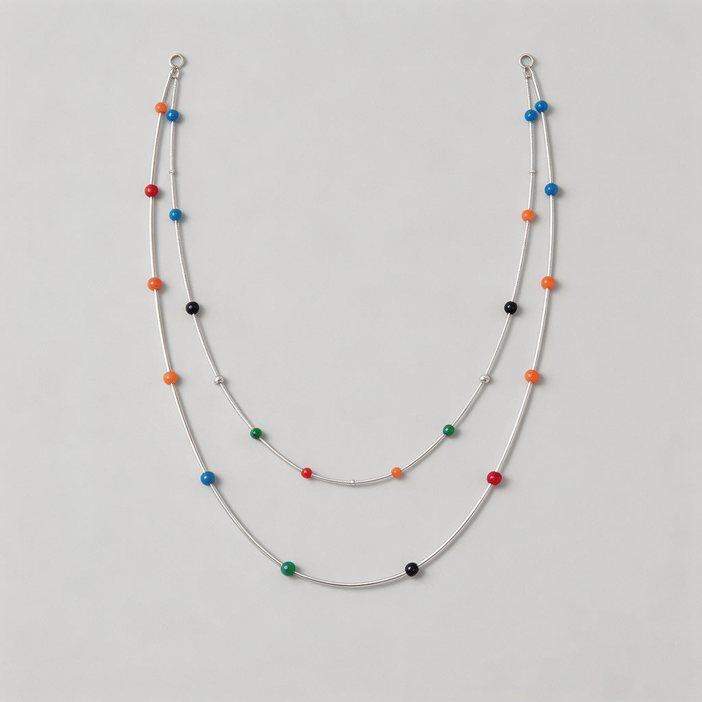 Double Layer Multicolor Bead P - Shopdayla Wholesale - #2258