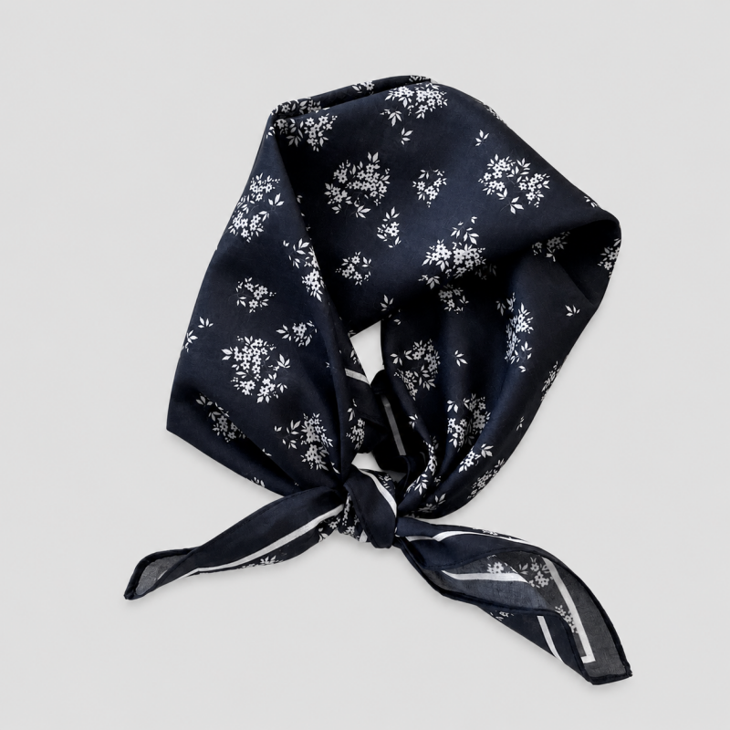 Floral Cotton Square Scarf Hea - Shopdayla Wholesale - #5666