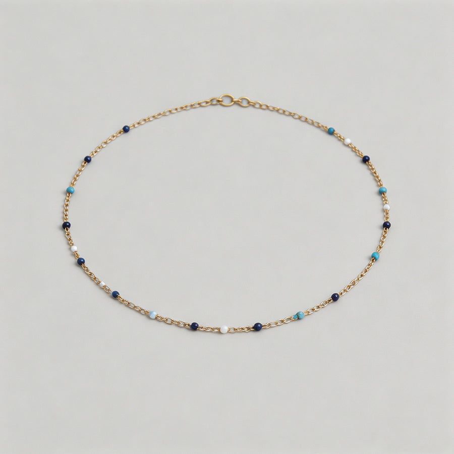Beaded Gold Chain Choker Neckl - Shopdayla Wholesale - #1330