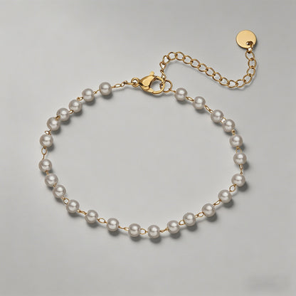 Baroque Pearl Dainty Gold Brac - Shopdayla Wholesale - #9410
