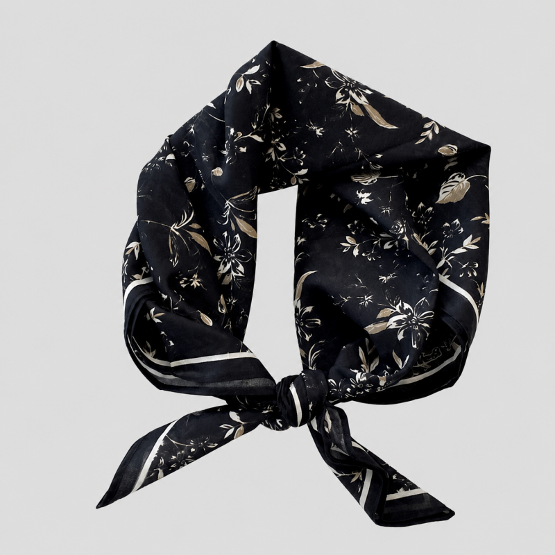 Floral Cotton Square Scarf Hea - Shopdayla Wholesale - #0786